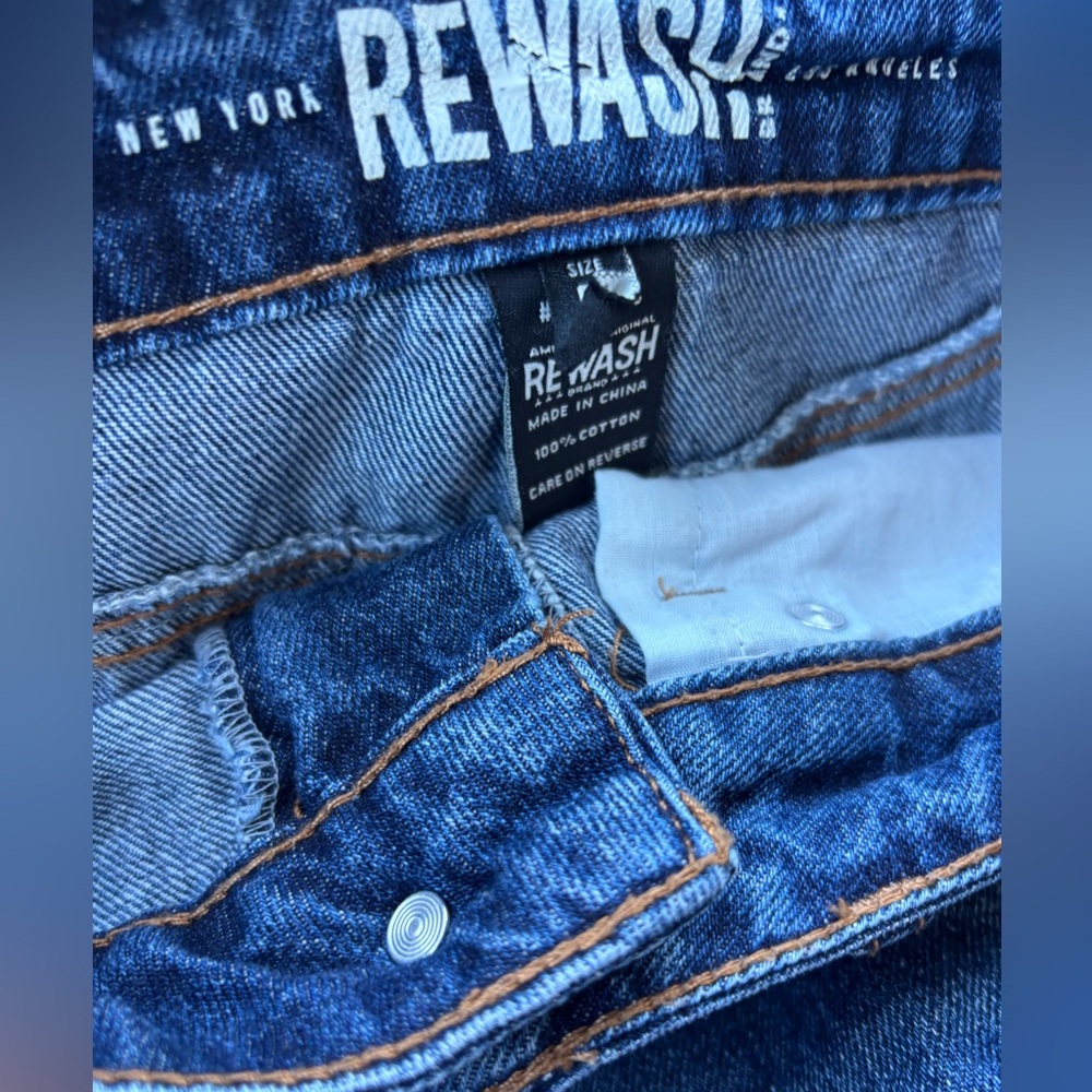 Rewash Blue Distressed Jean Shorts - Picture 3 of 3